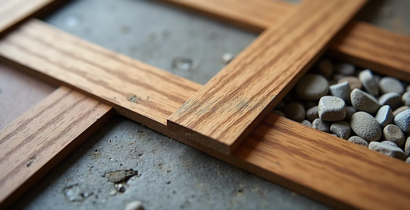 Vue macro détaillée de matériaux de construction innovants avec textures variées