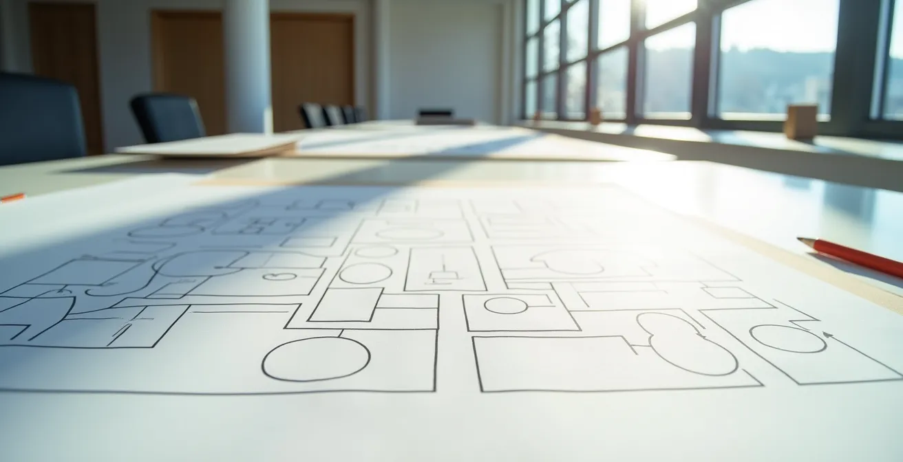 Schéma visuel montrant l'interconnexion entre les différents chapitres du Code de construction du Québec